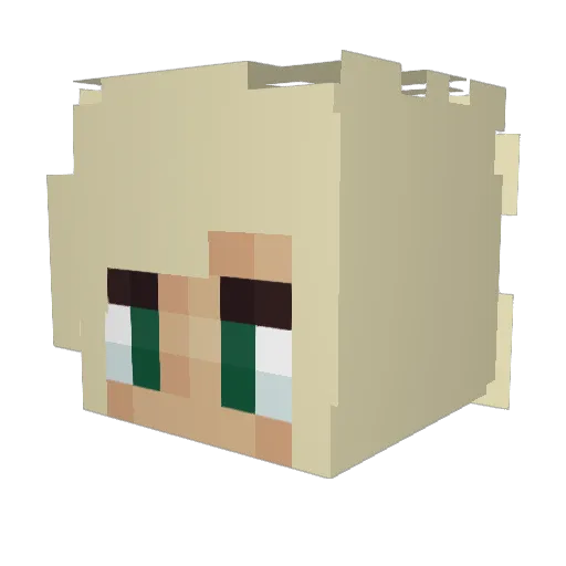 EveIs10 Minecraft avatar head, 3D render