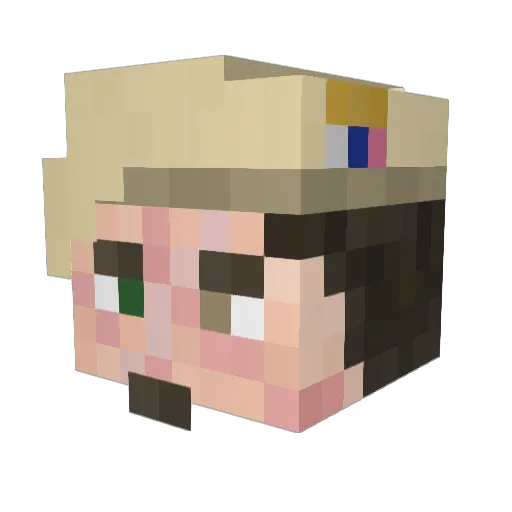 EveStoker Minecraft avatar head, 3D render