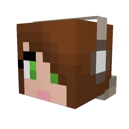 Eve_07 Minecraft avatar head, 3D render