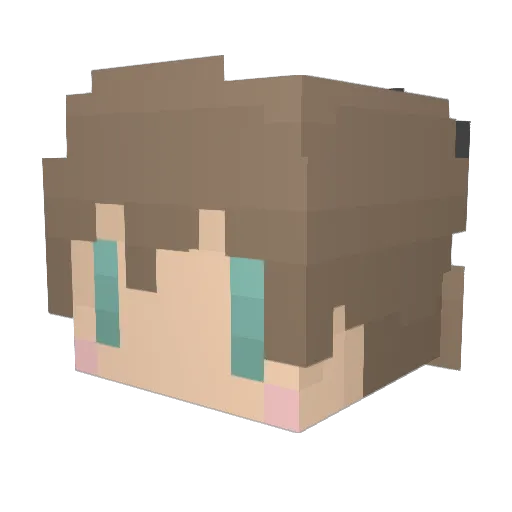 Eve_1 Minecraft avatar head, 3D render