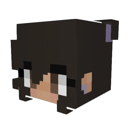 Eve_222 Minecraft avatar head, 3D render