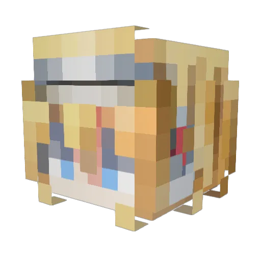 Eve_Cloud Minecraft avatar head, 3D render