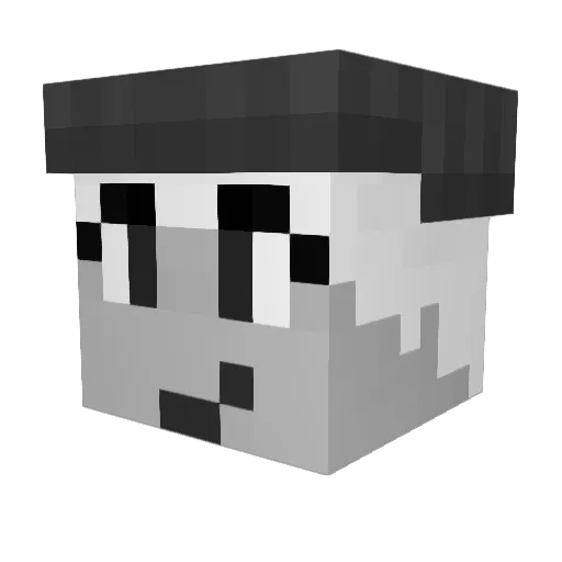 Evebitz Minecraft avatar head, 3D render