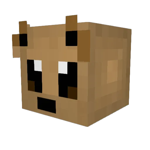 Eveedencias Minecraft avatar head, 3D render