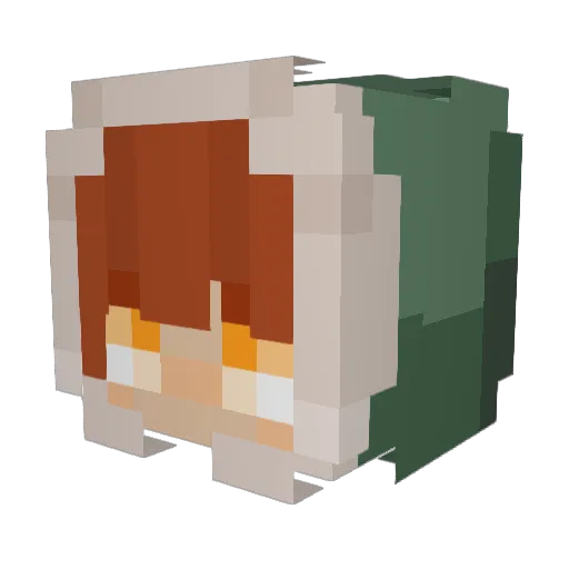 Eveeschild Minecraft avatar head, 3D render
