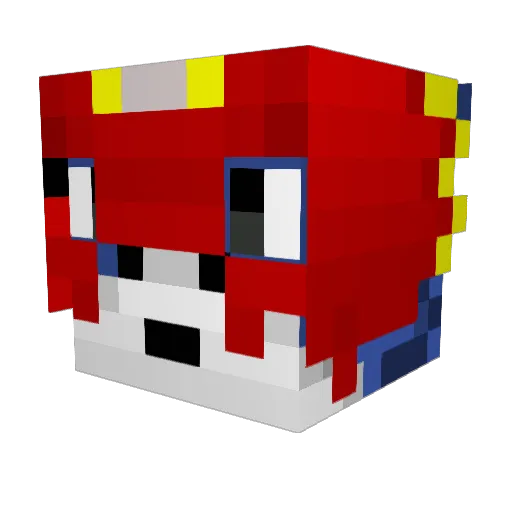 Evegar Minecraft avatar head, 3D render