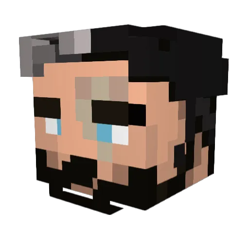 Evel113 Minecraft avatar head, 3D render