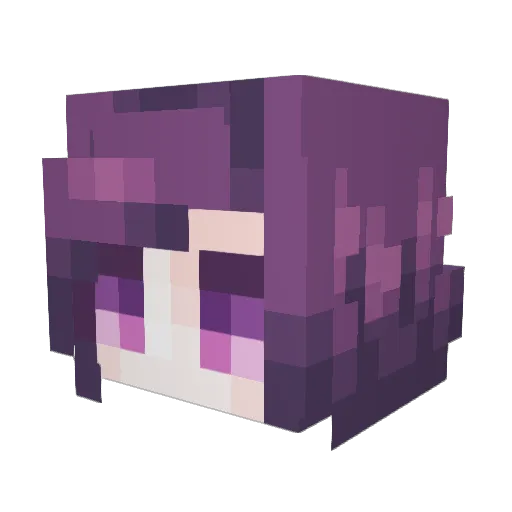 Evelee Minecraft avatar head, 3D render