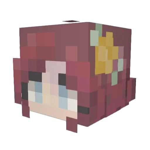 EvelienDS88 Minecraft avatar head, 3D render