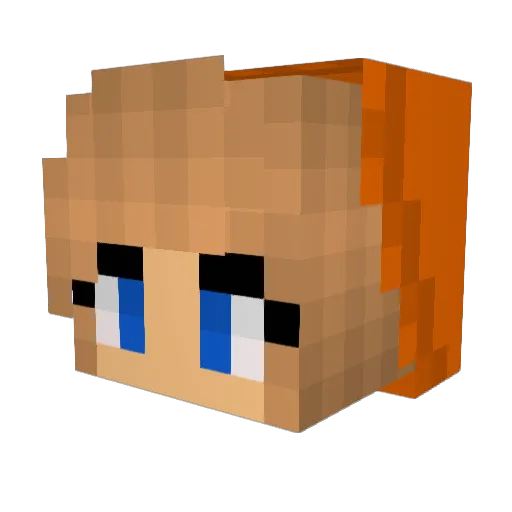 Evelin_04 Minecraft avatar head, 3D render