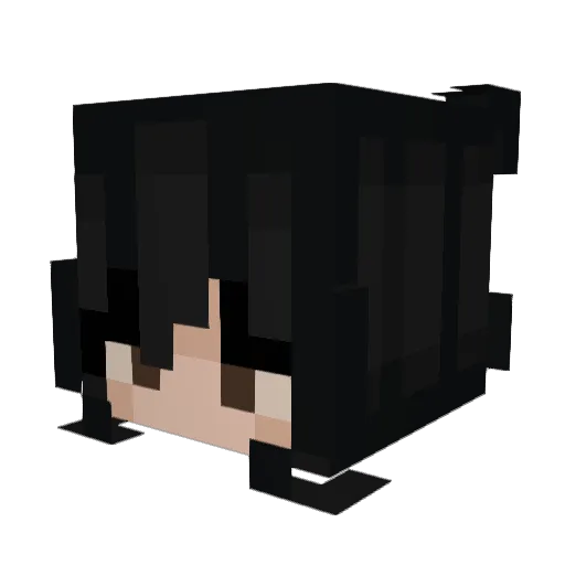 Evelyn22x Minecraft avatar head, 3D render