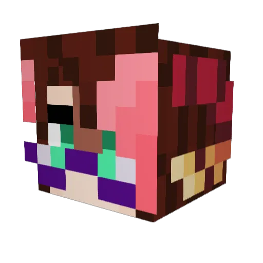 Evelyn5000 Minecraft avatar head, 3D render