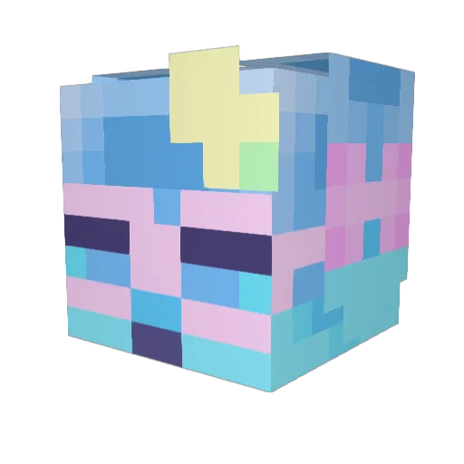 EvelynCookie Minecraft avatar head, 3D render
