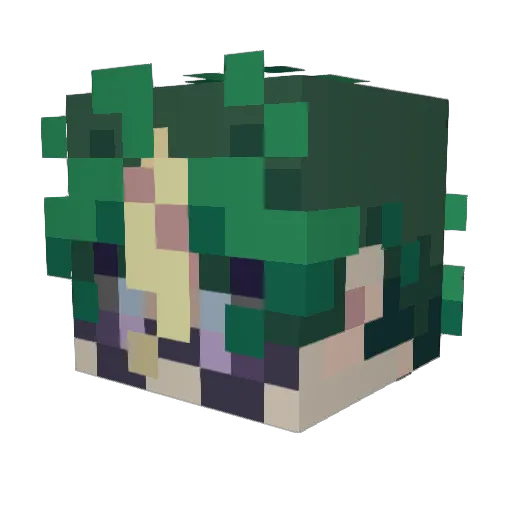 EvelynEndar Minecraft avatar head, 3D render