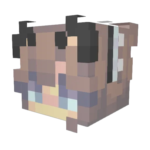 EvenLunde Minecraft avatar head, 3D render