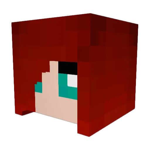 Evengellinne Minecraft avatar head, 3D render