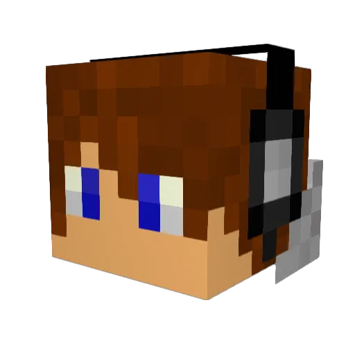 Evenhe Minecraft avatar head, 3D render