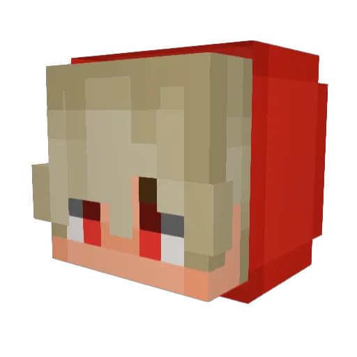 Eveno09 Minecraft avatar head, 3D render