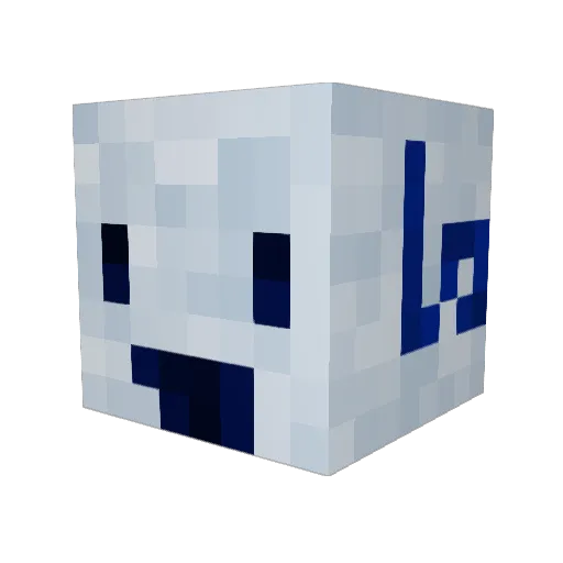 Eveolad Minecraft avatar head, 3D render