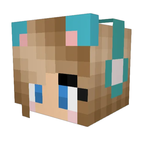 Eveonay Minecraft avatar head, 3D render