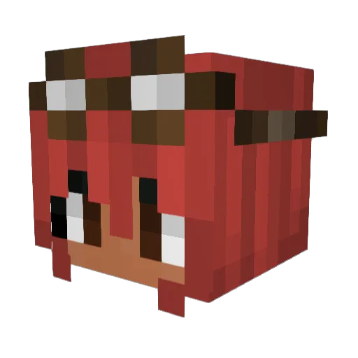 EverAfterLevi Minecraft avatar head, 3D render