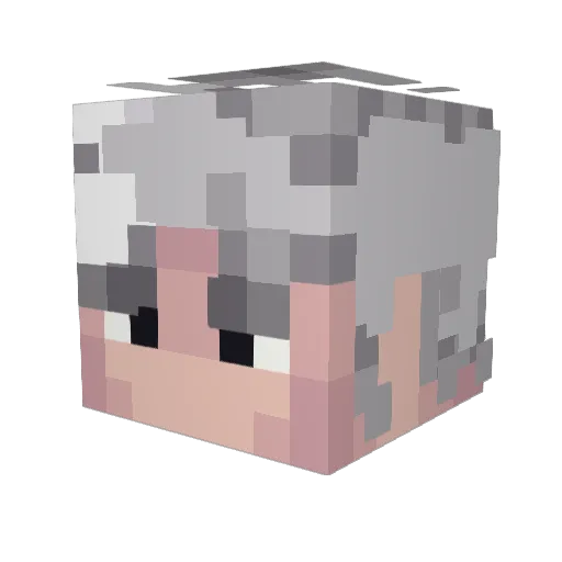 EverCryst Minecraft avatar head, 3D render
