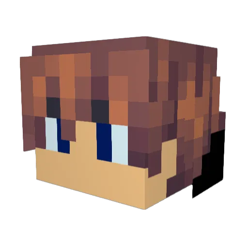 EverEli Minecraft avatar head, 3D render