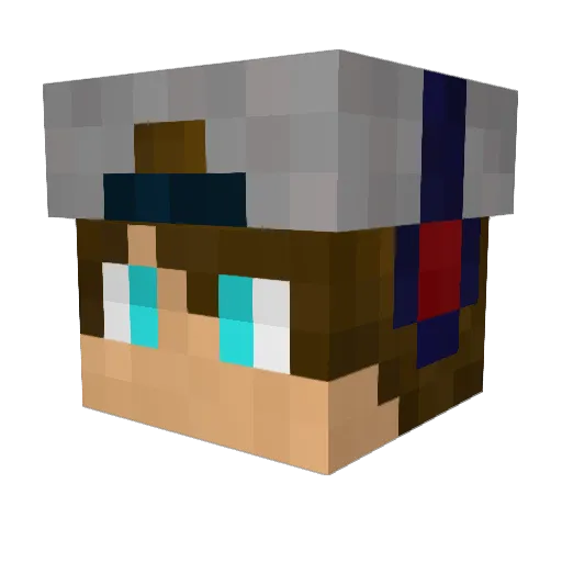 EverSnaxolotl Minecraft avatar head, 3D render