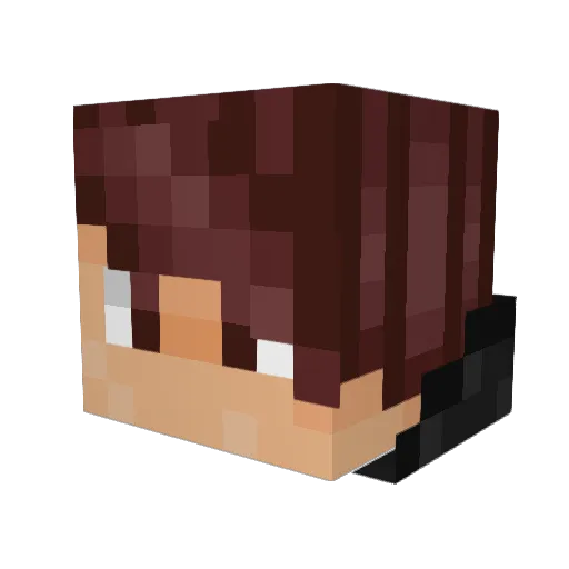EverVelazq Minecraft avatar head, 3D render