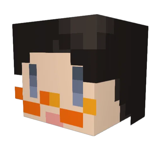 Everaert Minecraft avatar head, 3D render