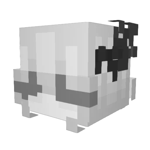 Evercea Minecraft avatar head, 3D render