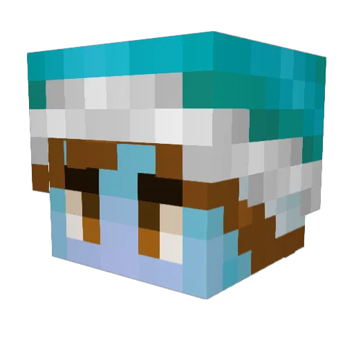 EverestTheMount Minecraft avatar head, 3D render