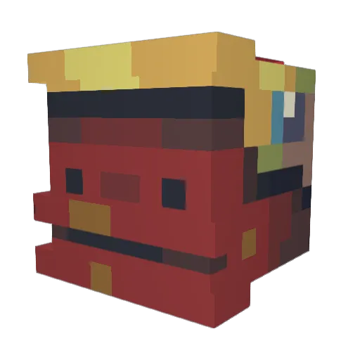 Evereston Minecraft avatar head, 3D render