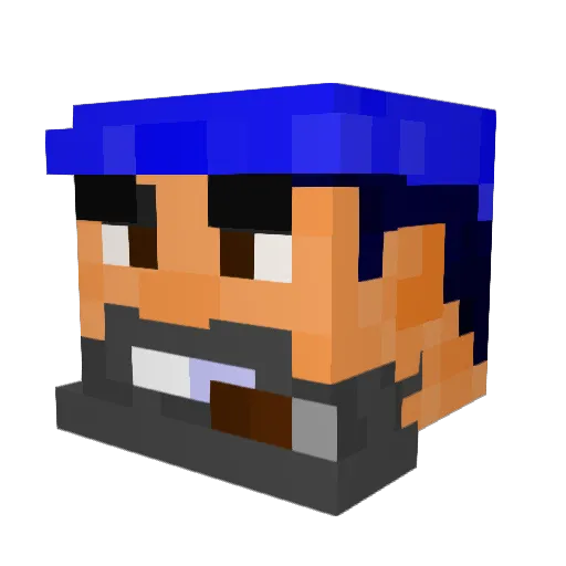 EverettGibbs Minecraft avatar head, 3D render