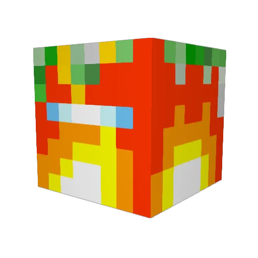 Everitt2001 Minecraft avatar head, 3D render