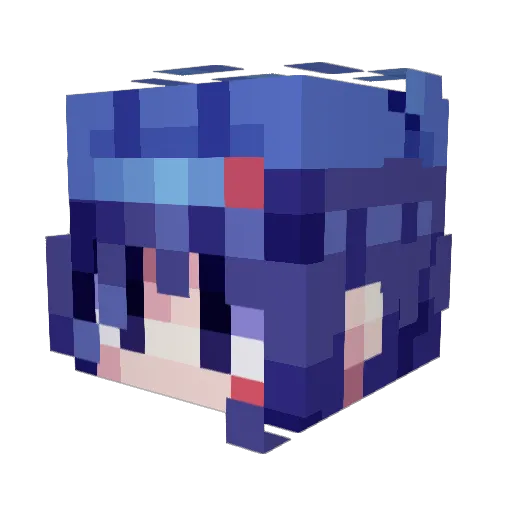 Everlynnee Minecraft avatar head, 3D render