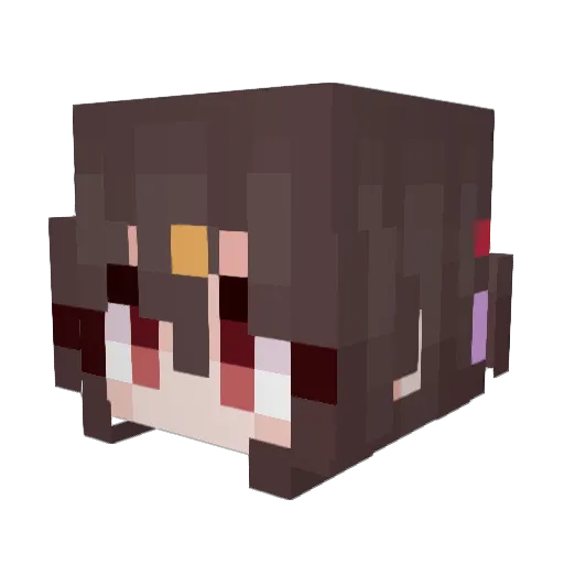 Evernight_07th Minecraft avatar head, 3D render
