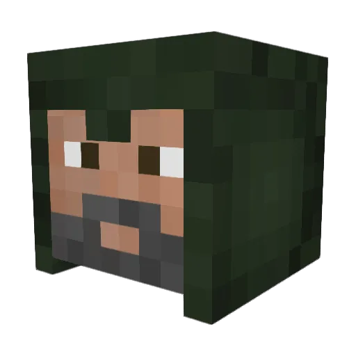 EveronArcher Minecraft avatar head, 3D render