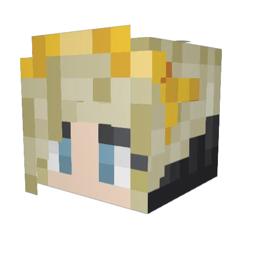 Eversmile Minecraft avatar head, 3D render