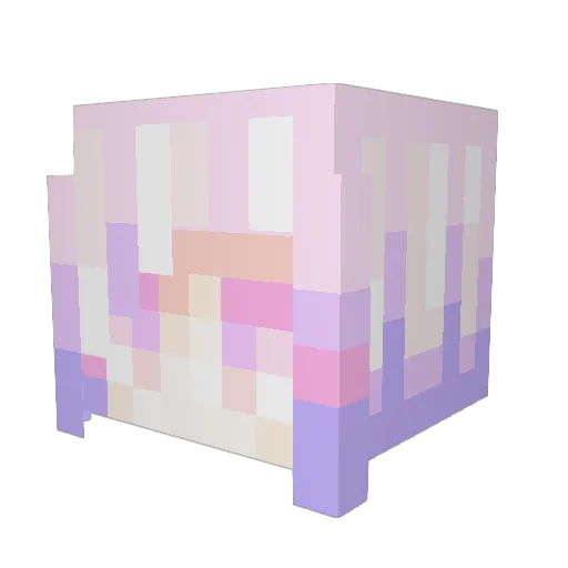 Everuu Minecraft avatar head, 3D render
