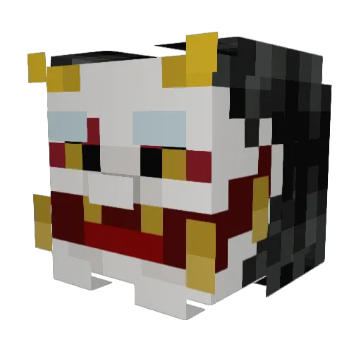 Evervon Minecraft avatar head, 3D render