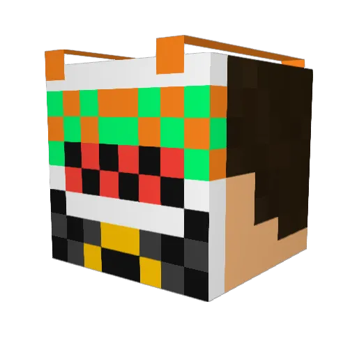 EveryCross Minecraft avatar head, 3D render