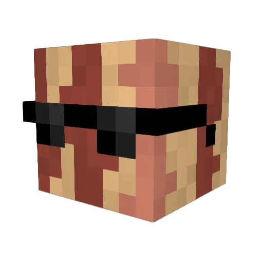 EverydayBacon Minecraft avatar head, 3D render