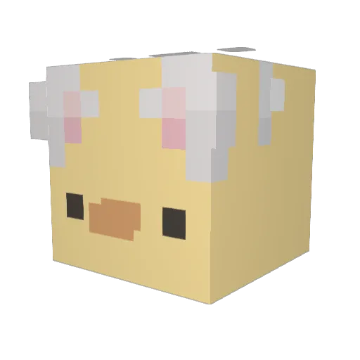 Everydog Minecraft avatar head, 3D render
