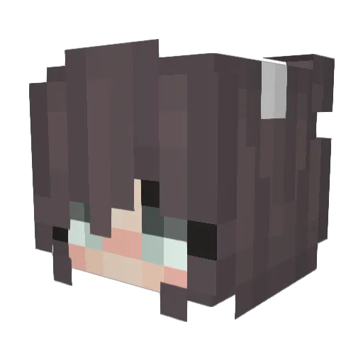Evesita Minecraft avatar head, 3D render