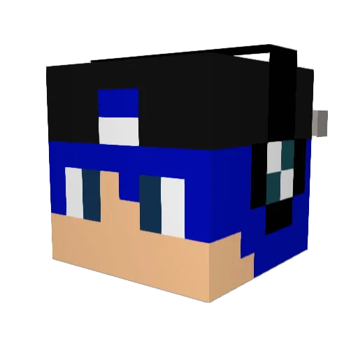 Evestia Minecraft avatar head, 3D render