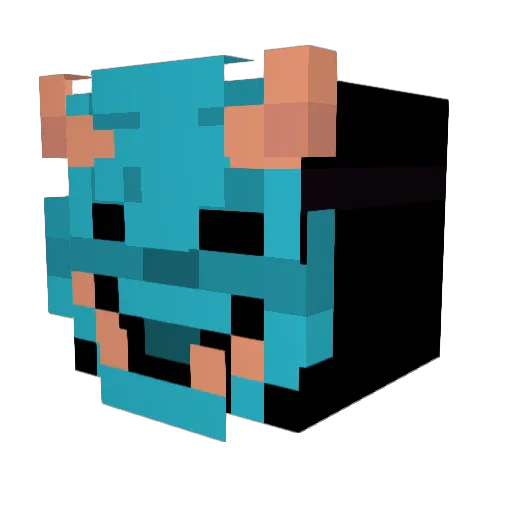 Evevibe Minecraft avatar head, 3D render