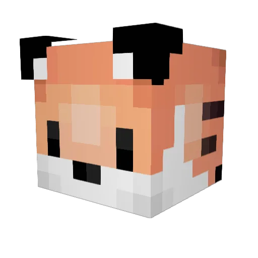 Evewins Minecraft avatar head, 3D render
