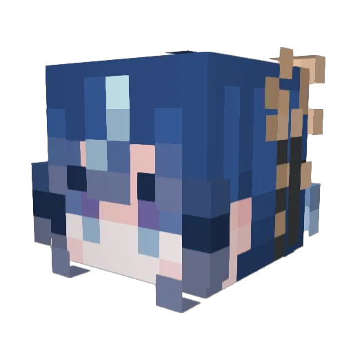 Evexcent Minecraft avatar head, 3D render