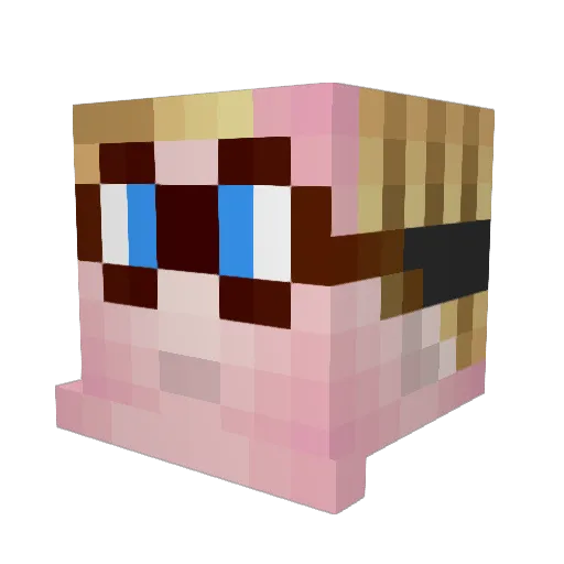Evgedge Minecraft avatar head, 3D render